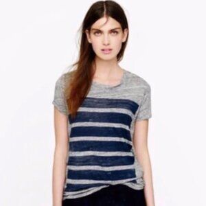 J.Crew Striped Graphic Tee